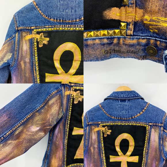 KINGS X QUEENS STUDDED TRUCKER JACKET S - Picture 13 of 16